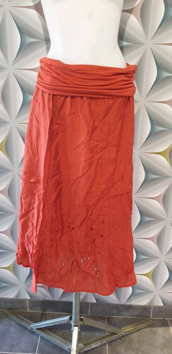 Jupe orange longue