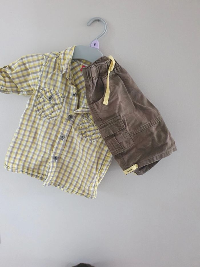 Ensemble short et chemise sprout 2 ans