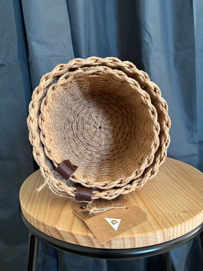 Lot de 2 panières en osier - photo numéro 2