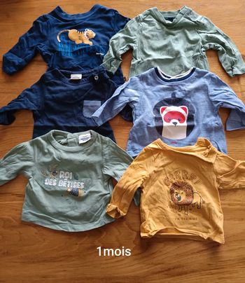 Lot Tee shirt 1mois