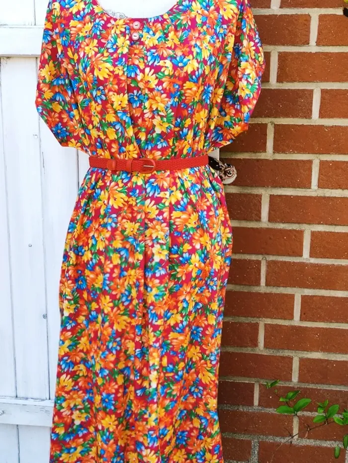 💋 robe vintage à fleurs 🌼 - photo numéro 4