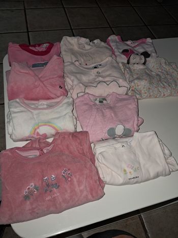 Lot de pyjama bébé 6 mois fille
