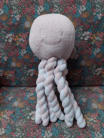 Nattou - peluche doudou pieuvre rose
