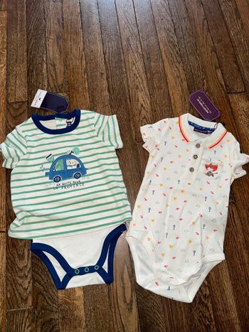 Lot body sergent major 9 mois Neufs avec étiquette