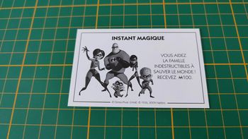 Carte instant magique La famille indestructibles jeu de société Monopoly Disney éditions Hasbro #B94