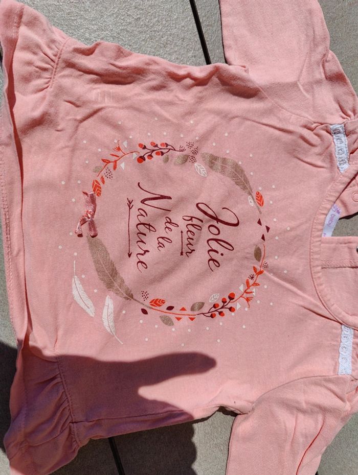 Tee shirt ml fille rose Gémo 18 mois - photo numéro 3