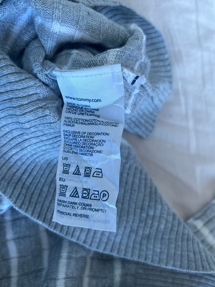 Pull col V torsadée tommy Hilfiger femme 100% coton - photo numéro 5