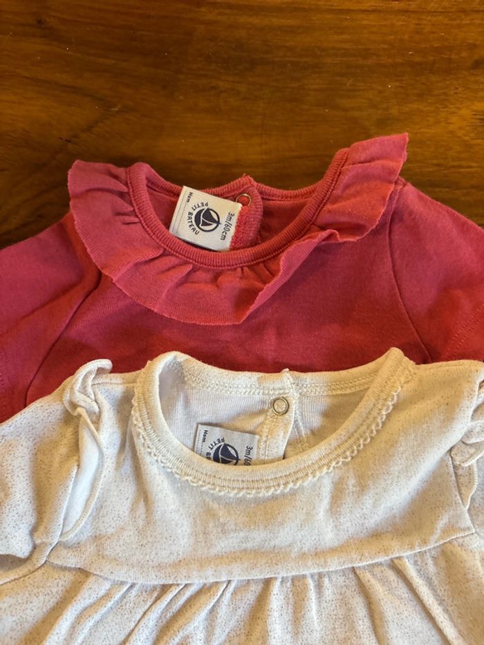 Lot de 2 tee shirt Petit Bateau 3M - photo numéro 2