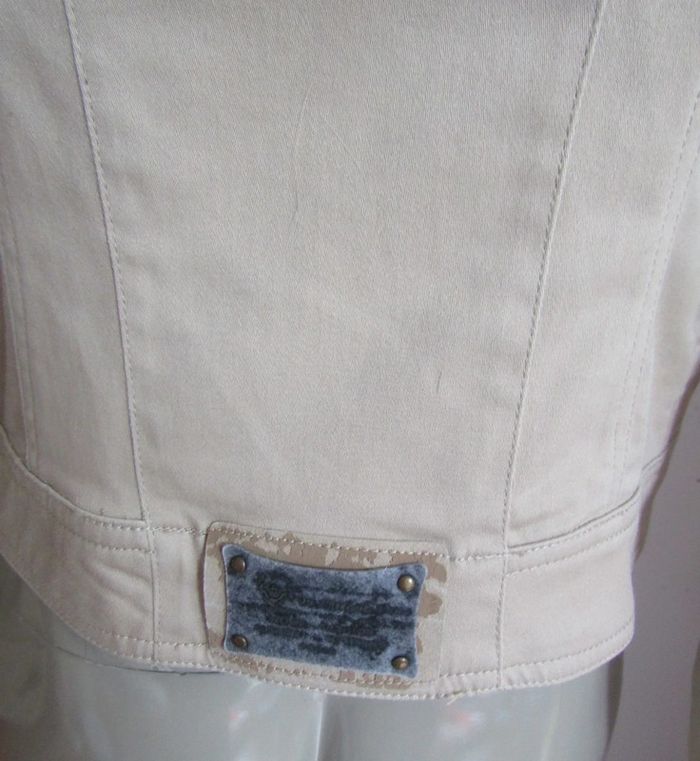 petite veste blouson perfecto non doublée en coton + 3%d'élasthanne T.38/40 - photo numéro 7