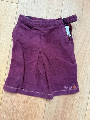 Jupe velours Okaidi prune en 2ans