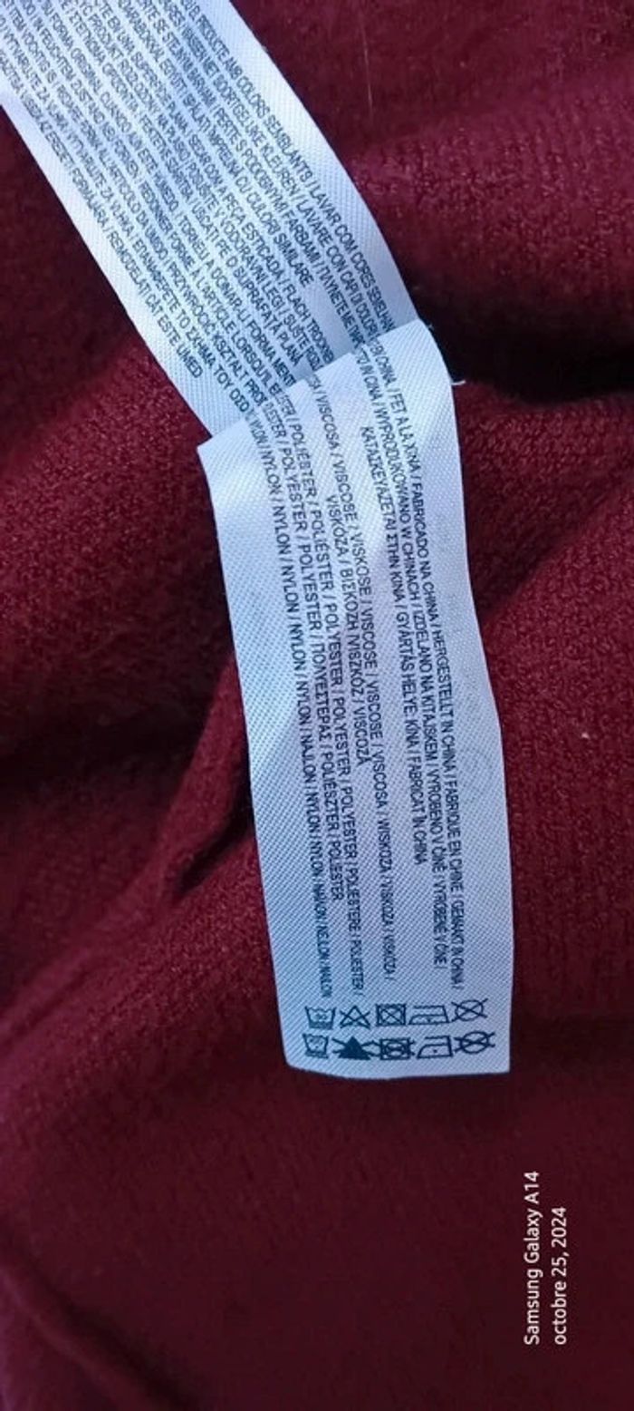 Robe pull longue col montant bordeaux  femme 34/36 - photo numéro 14