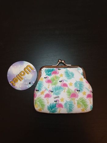 Porte-monnaie flamand rose