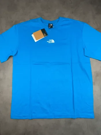 T-shirt The North Face Oversize Bleu Logo Brodé Neuf Taille M