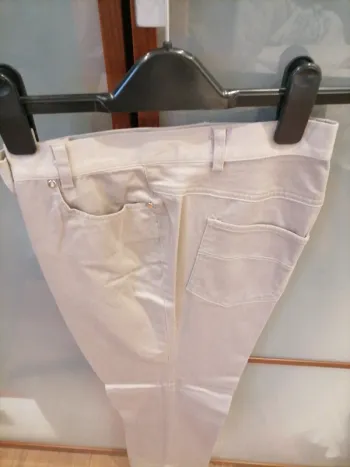 Pantalon coton beige