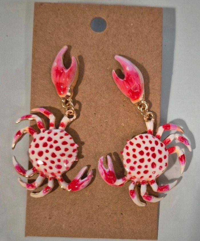 Boucles d'oreilles crabe