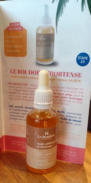 Huile sublimatrice de bronzage