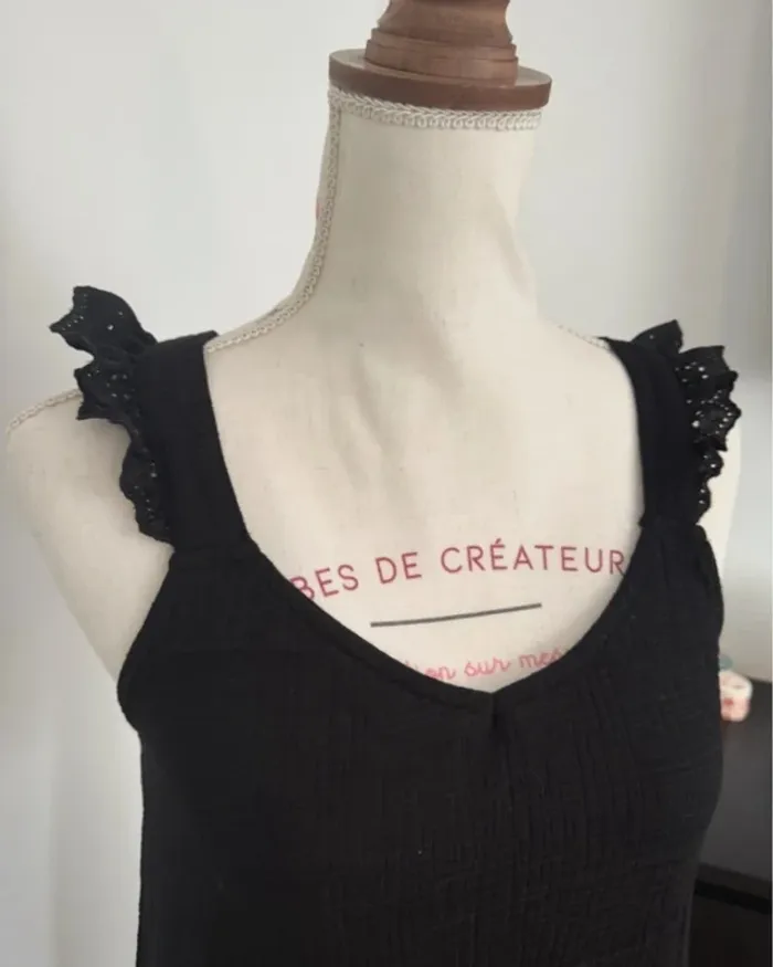 Robe d'été noire Camaïeu taille S ou 36 - photo numéro 3