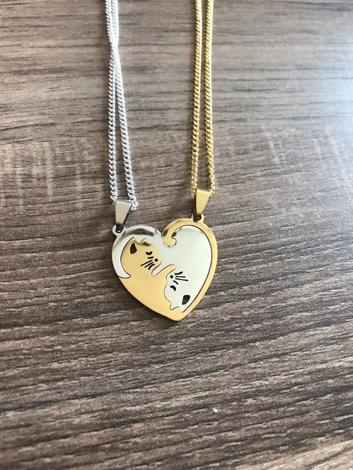 Collier pendentifs chats