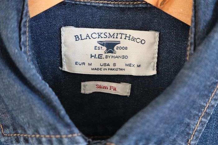 C40 chemise jeans marine Mango M - photo numéro 3