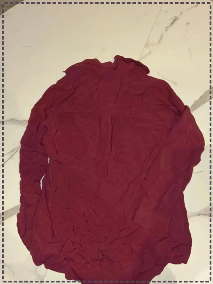 Chemise bordeaux ajustée – Taille XS – Amisu - photo numéro 5
