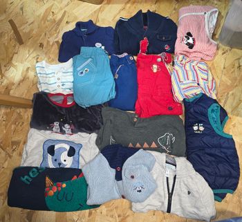 Lot de 15 vêtements garçon hiver printemps 18 mois 