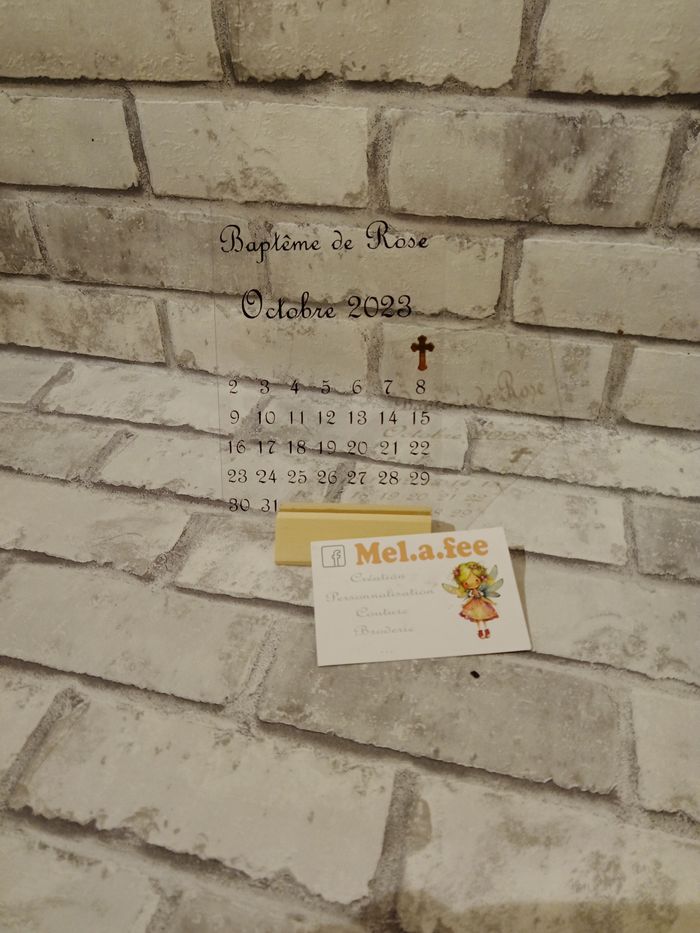 Plaque date personnalisé