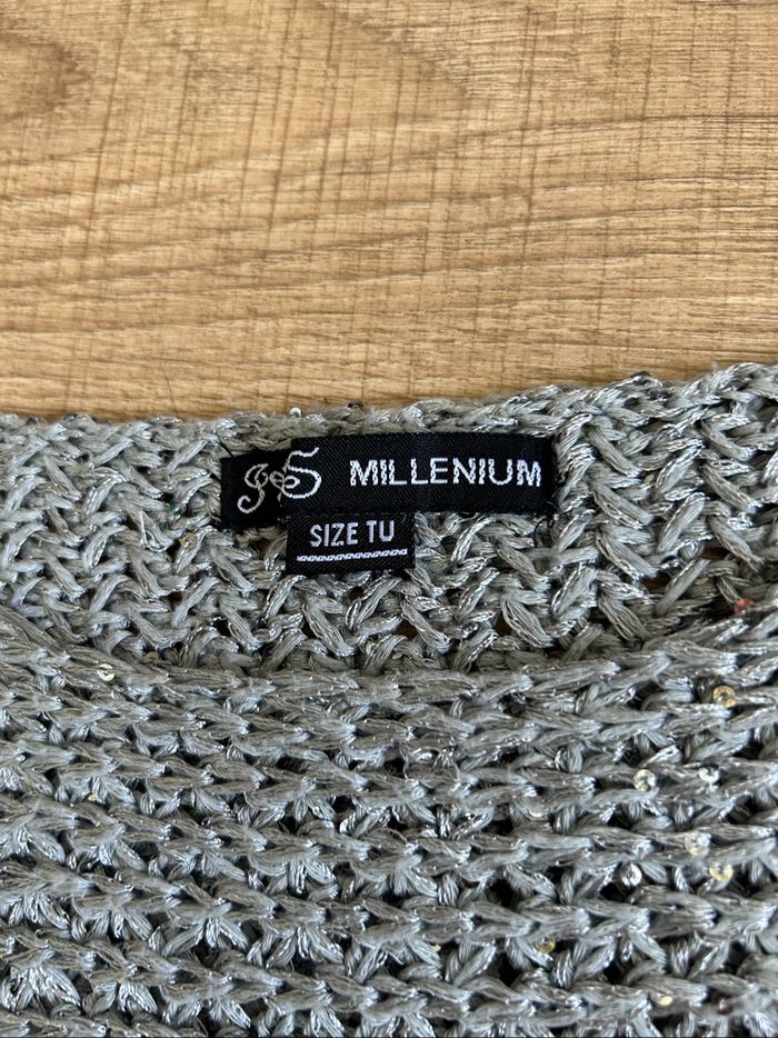 Pull en mailles avec sequins JS Millenium taille unique TBE - photo numéro 9