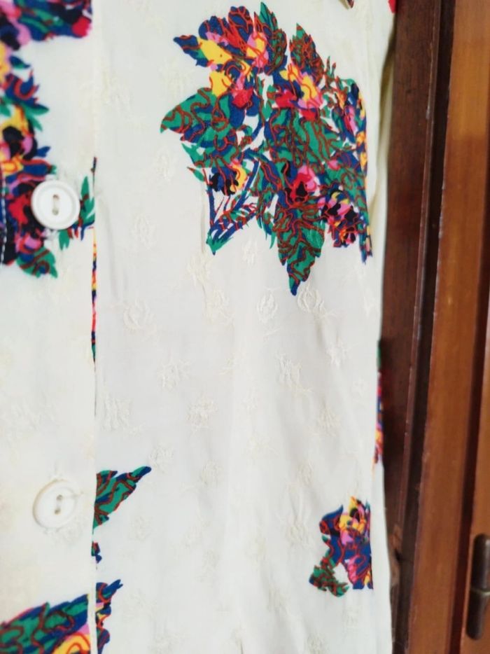 Chemise blanche fleurie Ba&sh vintage S/36 - photo numéro 6