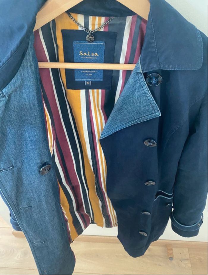 Trench bleu marine salsa - photo numéro 2
