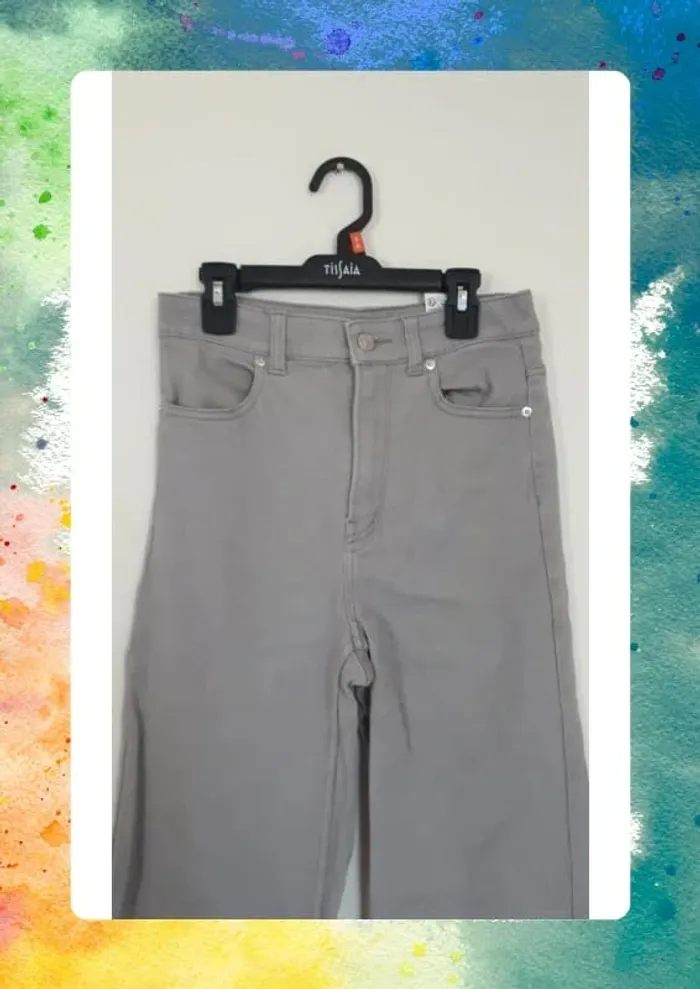 Jeans taille haute pates d'elephant taille 34 - photo numéro 3