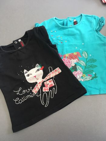 Catimini lot polo débardeur enfant vêtement fille taille 3 ans