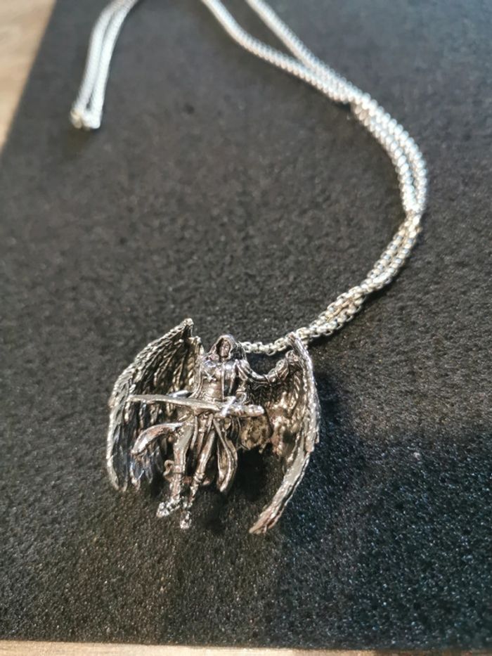 Collier et pendentif gothique 3D guerrier - photo numéro 4