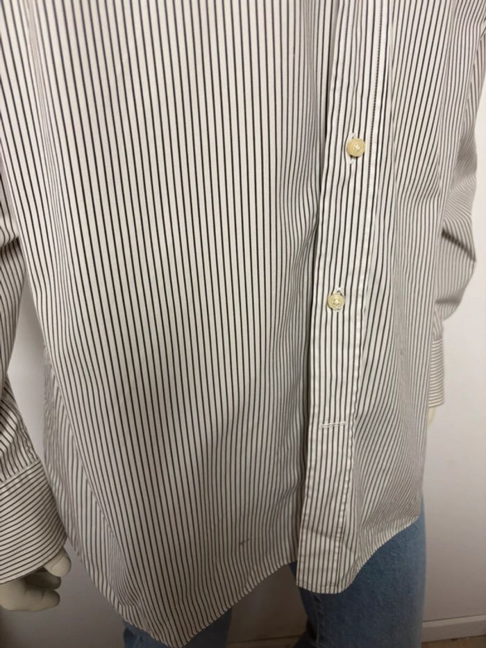 Chemise Massimo Dutti blanche à rayures noires - Taille XXL - photo numéro 4