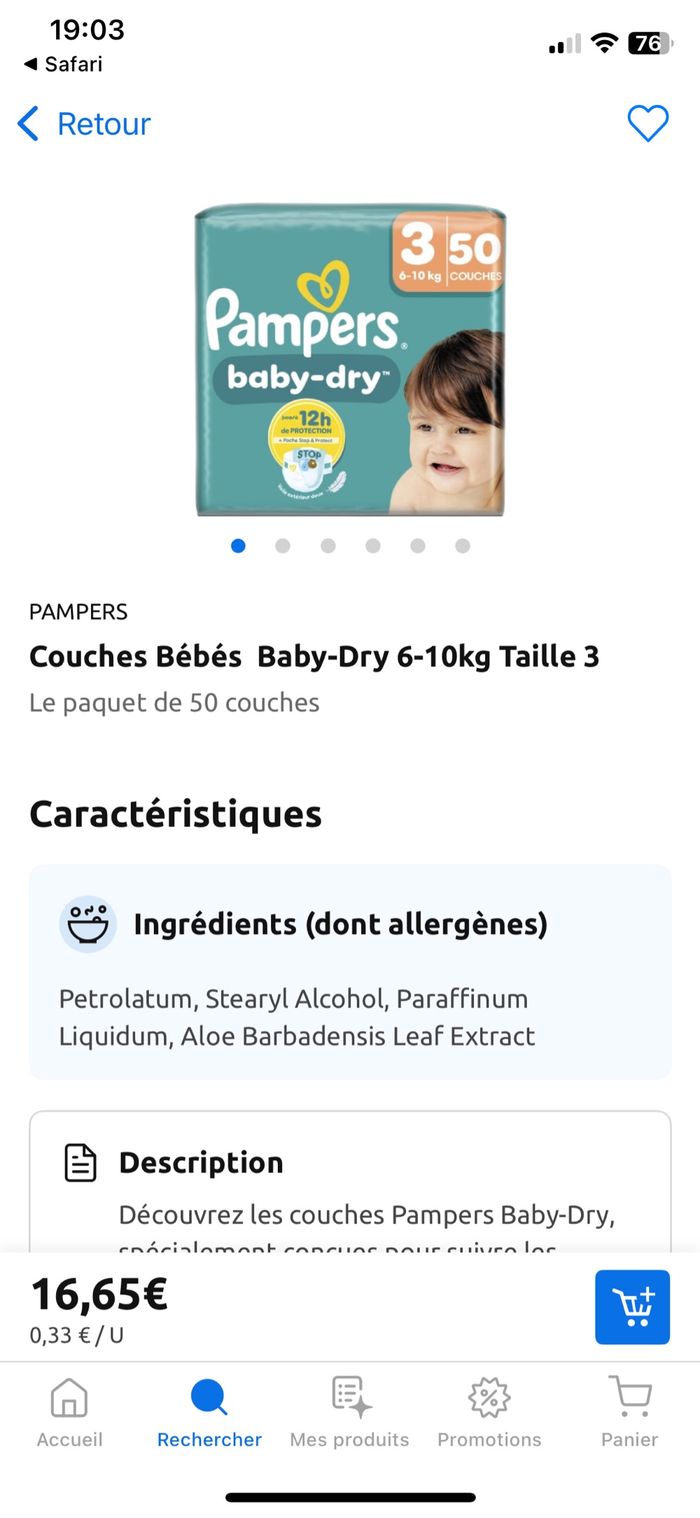 Couches pampers pack XXL BABY DRY et premium protection TAILLE 3,4,4+,5,5+, 6,6+, 7 et 8 - photo numéro 9