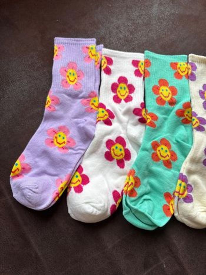 Lot de 5 paires de chaussettes fleurs - photo numéro 4