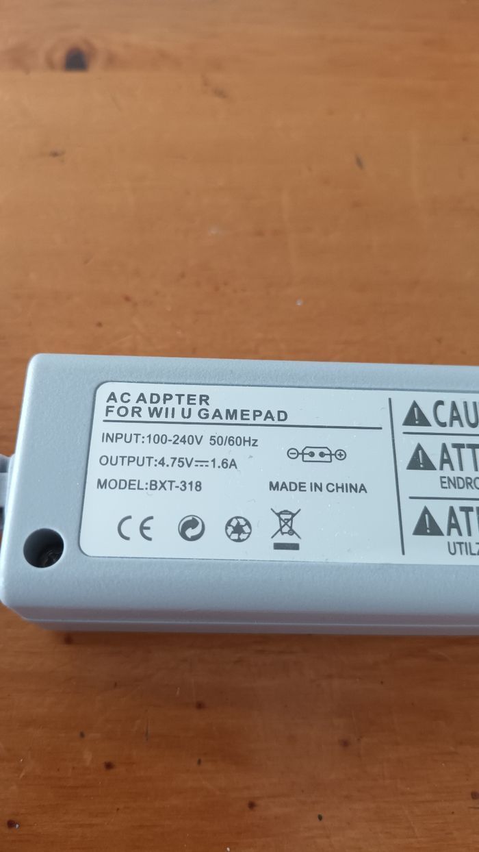 Chargeur secteur pour gamepad Nintendo wii u NEUF - photo numéro 2