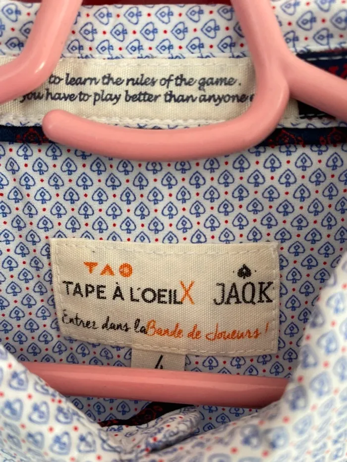 Chemise tape a l’œil x JAQK garçon 4 ans edition limitée - photo numéro 4