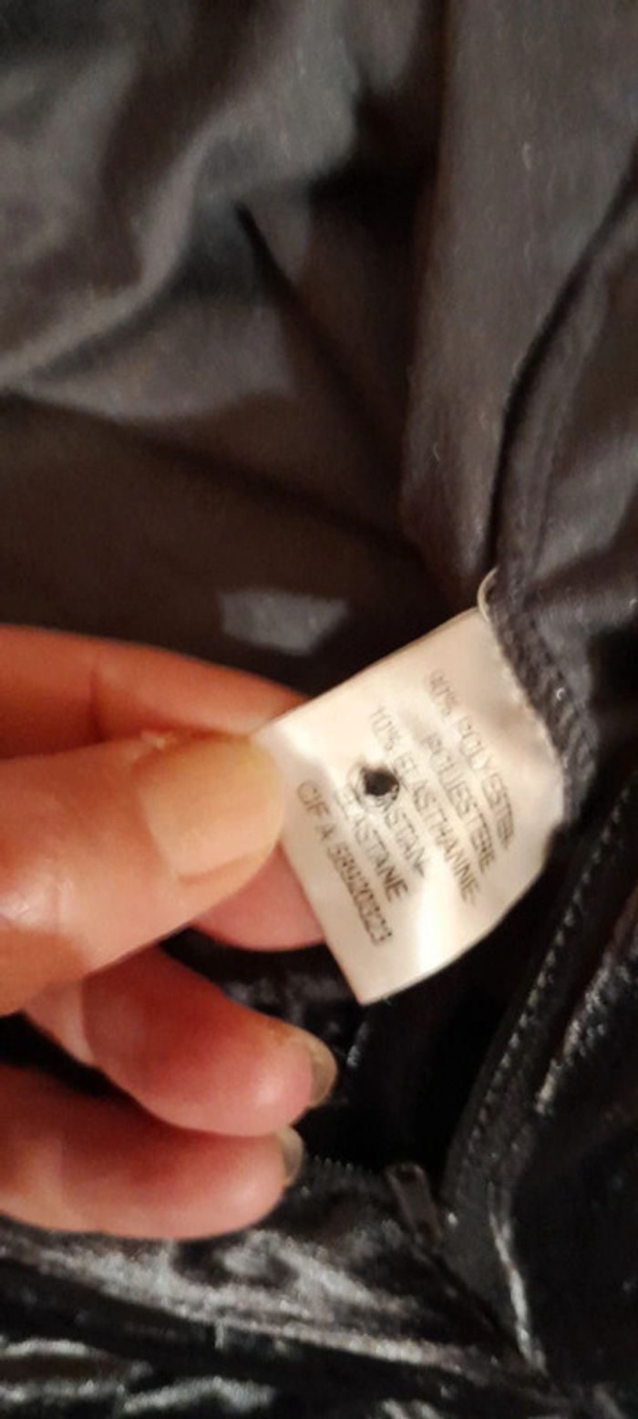 Pantalon style velours gris brillant - photo numéro 5