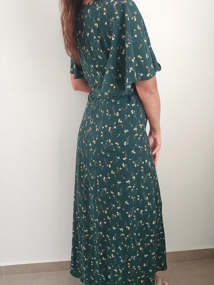 Robe verte fleurie longue - photo numéro 4