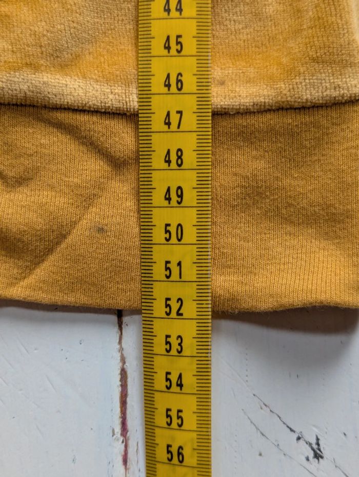 Veste zippée en velours éponge jaune moutarde – Taille M - photo numéro 7