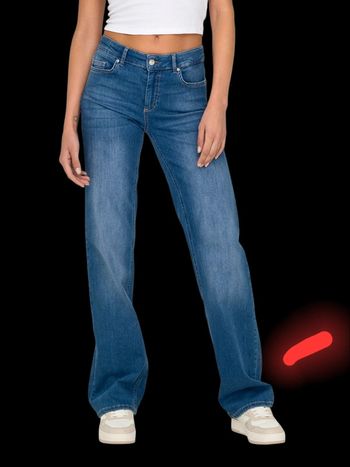 Jean Only - Blush Mid Straight - REA13187 - Denim Medium Bleu