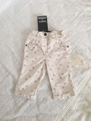 Pantalon rose et blanc