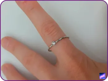 Bague argentée tendance en acier inoxydable