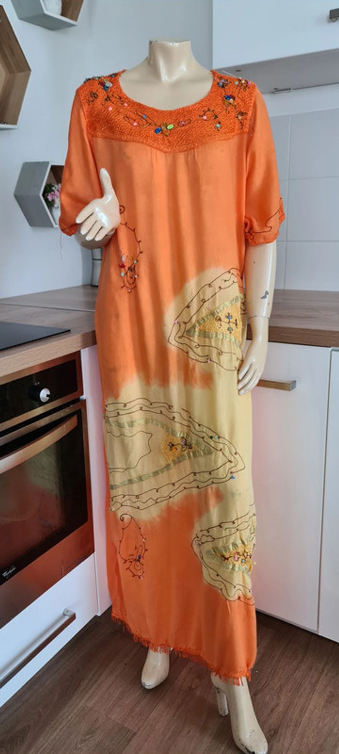 tres jolie robe longue et large habaya taille 44 / 46 legere - photo numéro 2