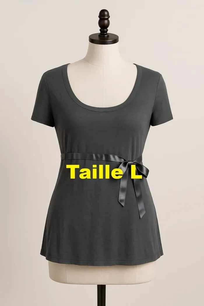 Tee shirt manche longue gris Naf Naf Taille L