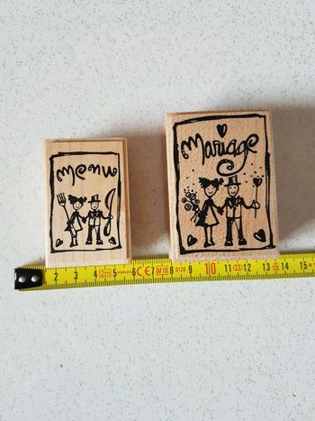Lot  de 2  tampons thème mariage