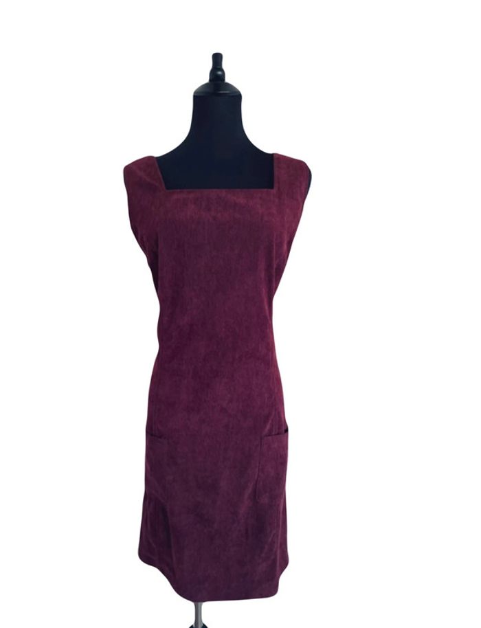 👍 Robe femme. Velours bordeaux. Neuve. Taille 42 XL. - photo numéro 7