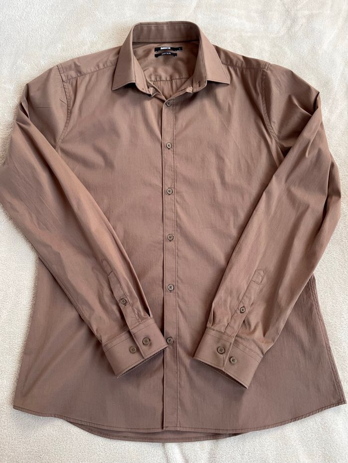 Chemise marron clair pour homme | Brice | Taille L - photo numéro 3
