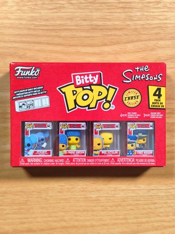 Boîte Funko Bitty Pop! Les Simpsons - Pack 4 Figurines (Marge, Moe + CHASE)
