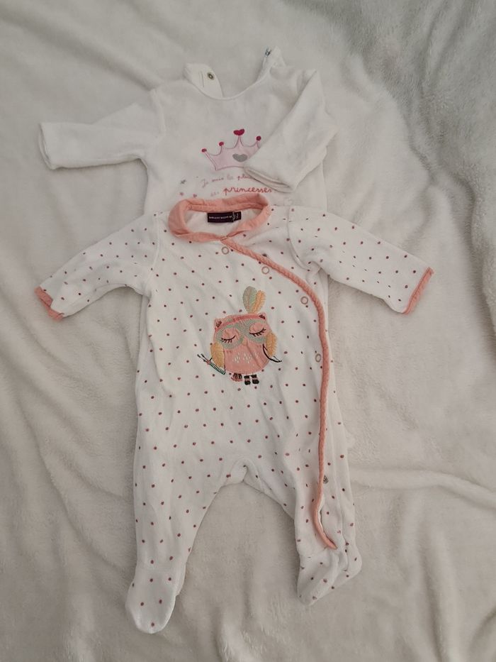 Lot de 2 pyjamas d'hiver fille